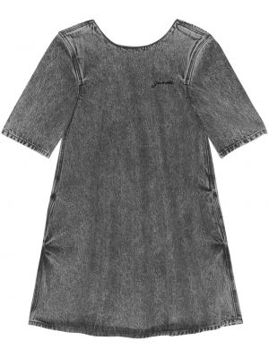 Mini šaty Ganni šedé