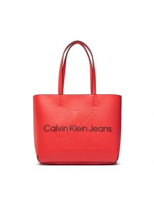 Bevásárlótáska Calvin Klein Jeans piros
