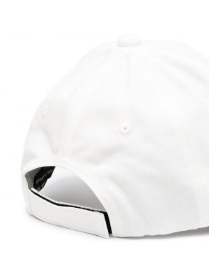 Siuvinėtas kepurė su snapeliu Emporio Armani balta