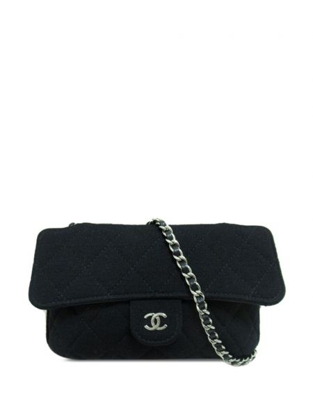 Шопинг чанта от джърси Chanel Pre-owned черно