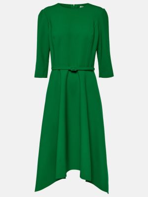 Sukienka midi wełniana Oscar De La Renta zielona