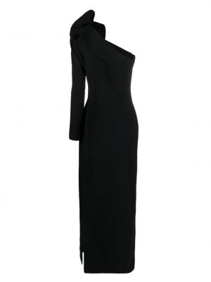 Sukienka koktajlowa z falbankami Elie Saab czarna