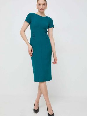 Sukienka mini dopasowana Boss zielona