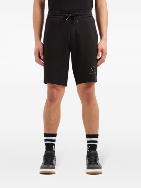 Shorts de sport à imprimé Armani Exchange noir
