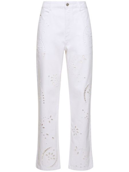 Pantalones de algodón Isabel Marant blanco