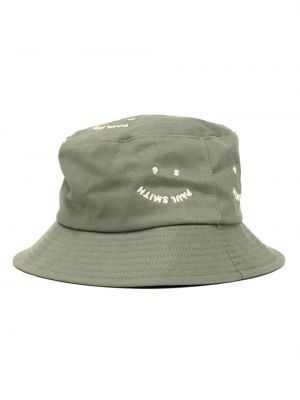 Haftowany kapelusz Ps Paul Smith zielony