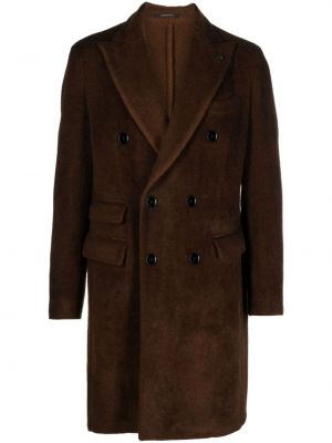 Vlněný kabát Gabriele Pasini hnědý