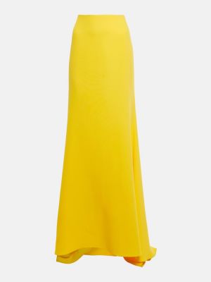 Jupe longue en soie Valentino jaune