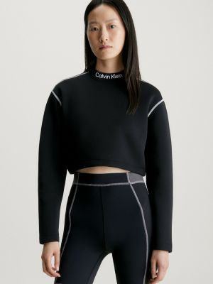 Черная блузка с длинным рукавом Calvin Klein Performance