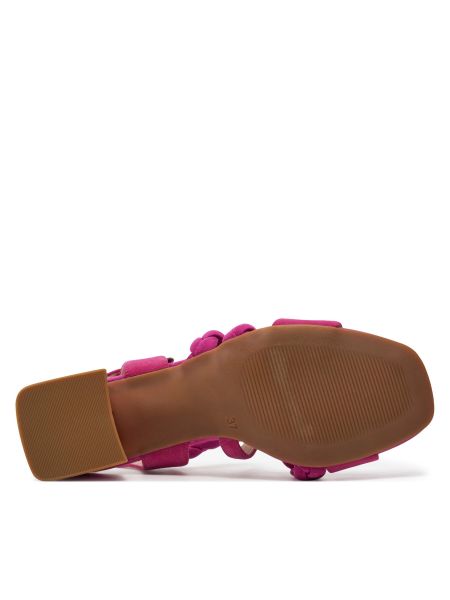 Sandale od brušene kože Caprice ružičasta