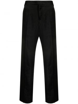 Aksamitne proste spodnie Lardini czarne