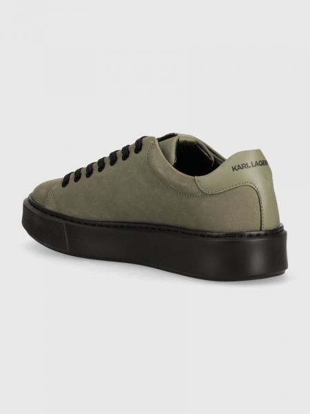 Pantofi din nubuc Karl Lagerfeld verde
