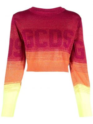 Raštuotas megztinis Gcds rožinė