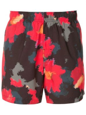 Kratke hlače s cvjetnim printom s printom Osklen crvena