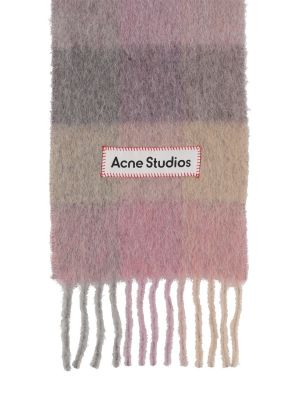 Bufanda de lana de alpaca de lana mohair Acne Studios rosa