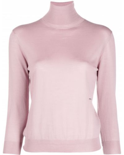 Jersey de cuello vuelto de tela jersey Prada rosa