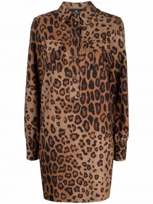 Vestido camisero leopardo Etro marrón
