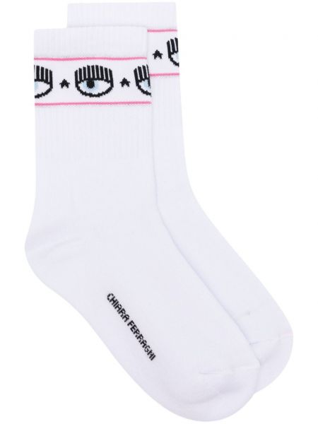Чорапи Chiara Ferragni бяло