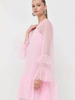 Mini šaty Twinset růžové