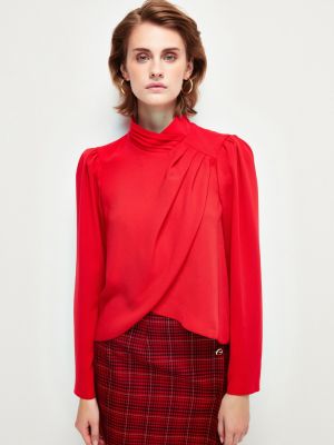 Асимметричная блузка Adl красная