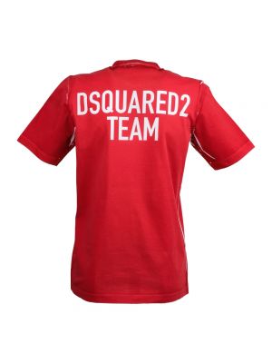Camiseta de algodón Dsquared2 rojo