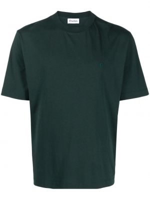 Памучна тениска бродирана Etudes зелено