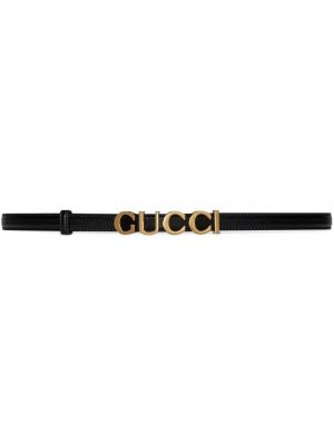 Kožený pásek s přezkou Gucci