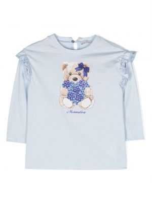 T-shirt con stampa Monnalisa blu