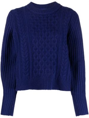 Volneni pulover z okroglim izrezom Chinti & Parker modra