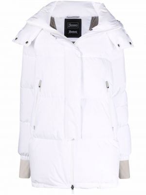 Палто с качулка Herno бяло