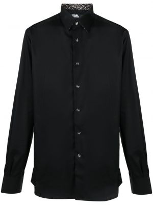 Chemise avec manches longues Karl Lagerfeld noir