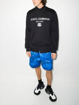 Raštuotas džemperis be gobtuvo Dolce & Gabbana juoda