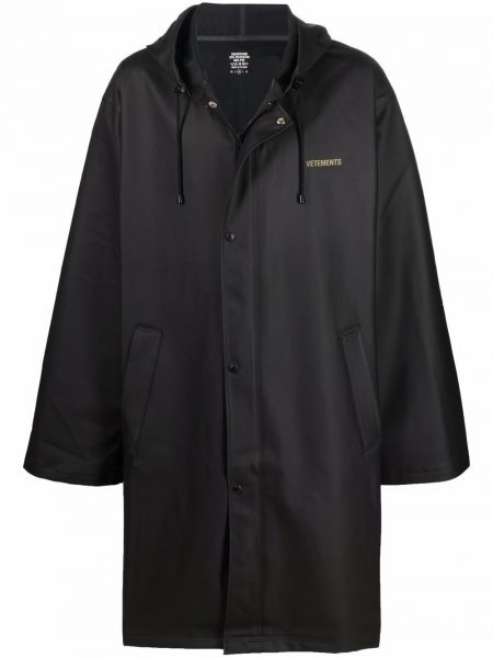 Παλτό με σχέδιο Vetements μαύρο
