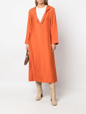 Kleid mit kapuze mit v-ausschnitt Colville orange