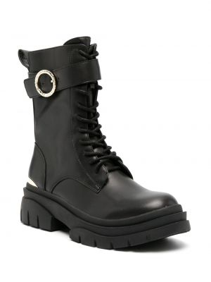 Ankle boots skórzane Just Cavalli czarne
