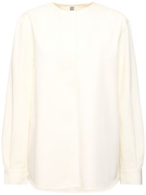 Camicia di cotone Toteme bianco