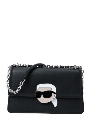 Listová kabelka Karl Lagerfeld čierna