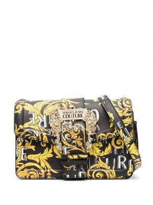 Shopper kabelka s potiskem s přezkou Versace Jeans Couture