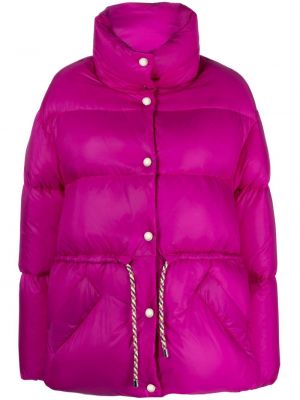 Pernata jakna oversized Khrisjoy ružičasta