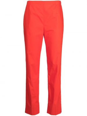 Bavlněné rovné kalhoty na zip Paule Ka - červená