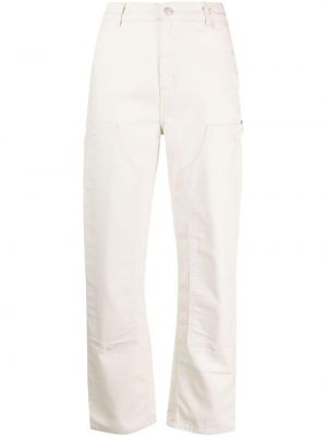 Ravne hlače Carhartt Wip bela