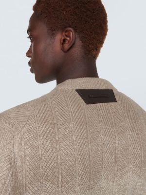 Kašmírový sveter s prechodom farieb Berluti béžová