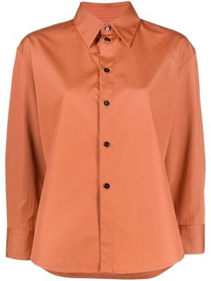 Bavlnená košeľa Jil Sander oranžová
