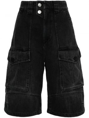 Shorts en jean taille haute à motif étoile Marant étoile noir