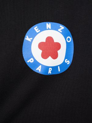 Pamut melegítő felső nyomtatás Kenzo Paris fekete