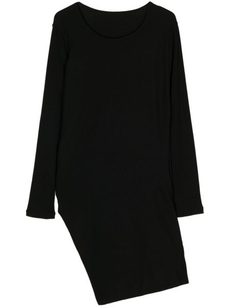 Asymetrický bavlnený dlhý top Yohji Yamamoto čierna