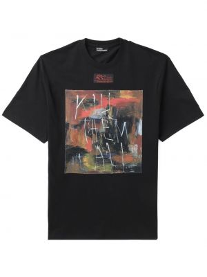 Bavlnené tričko s potlačou Raf Simons čierna