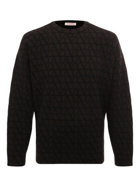 Шерстяной свитер Valentino коричневый