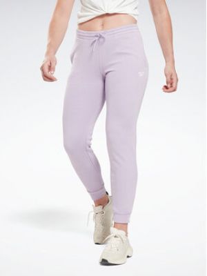 Sportovní kalhoty Reebok fialové