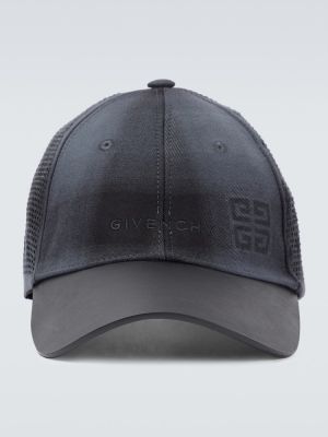 Iš natūralios odos kepurė su snapeliu Givenchy pilka
